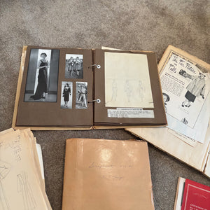 VINTAGE FASHION DESIGN GROUPING (YAEGERS FURS SCRAPBOOKS AND MORE) - P322