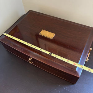 Bombay Co. Jewelry Box and Pacific Silver Cloth Silverware Chest - N310