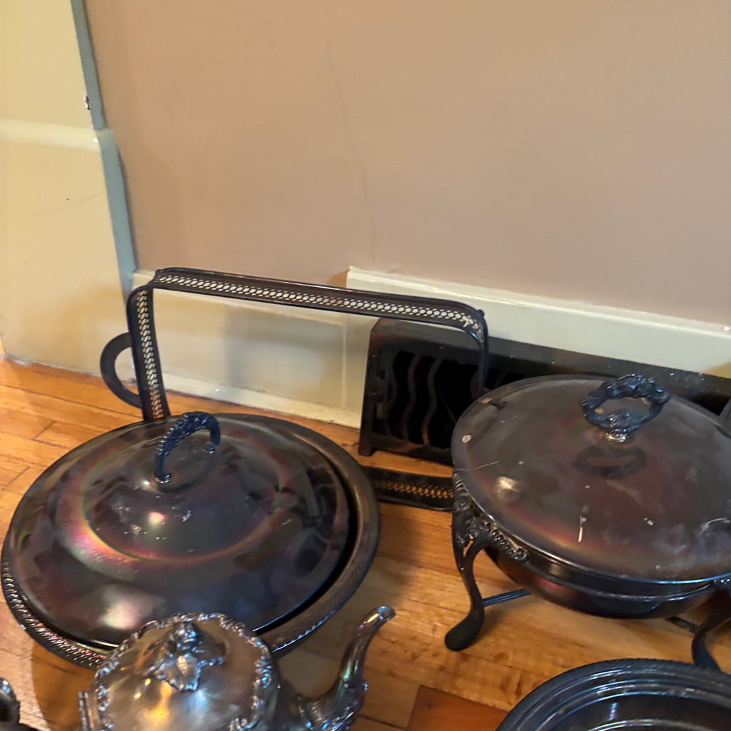 E100 Vintage silver plated pieces