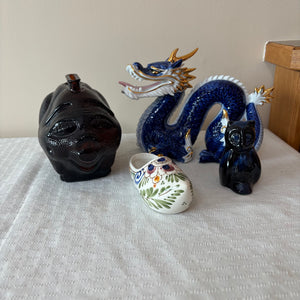 B459 Collectibles grouping (Porcelain dragon and more)
