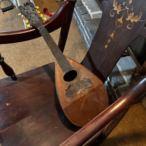 Solid Wood Vintage Rocking Chair and As Is Mandolin (no string) - V109