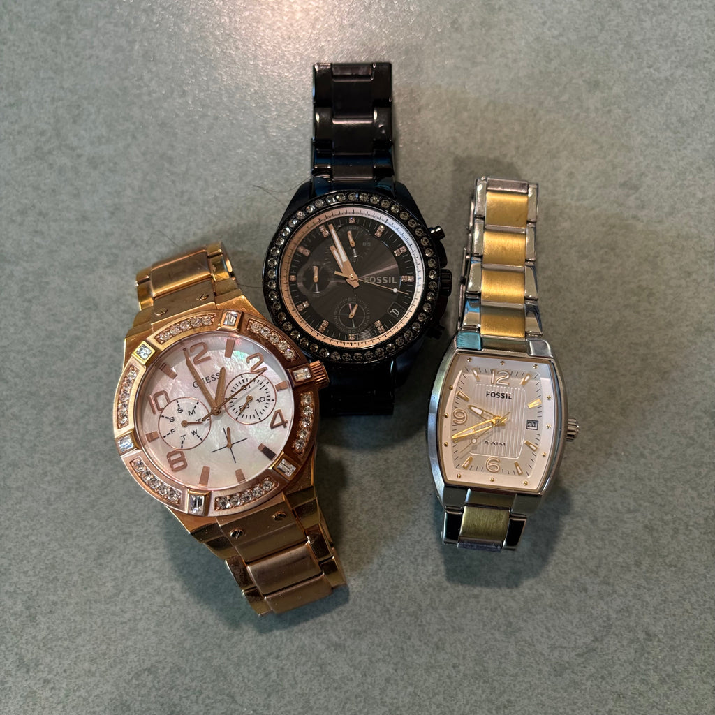 D102 Fossil Watches Grouping (metal bands)
