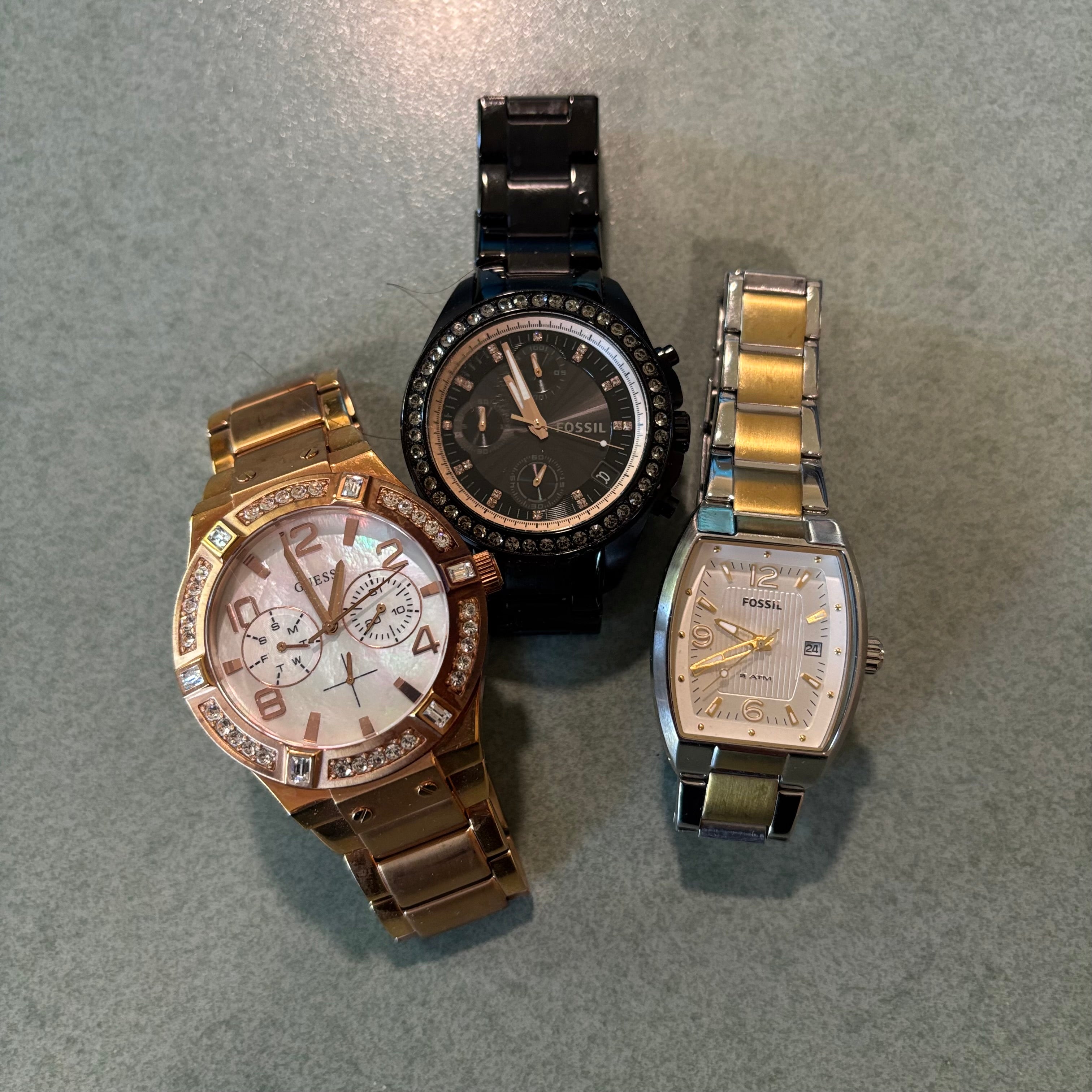 D102 Fossil Watches Grouping (metal bands)