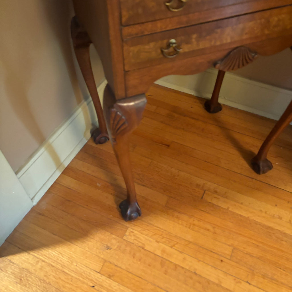 E115 Antique solid wood secretary desk (36" x 20" x 13")