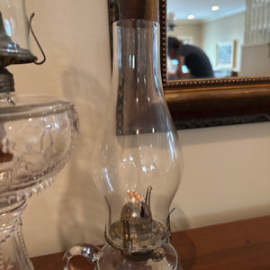 2 Vintage Glass Oil Lanterns  - M306