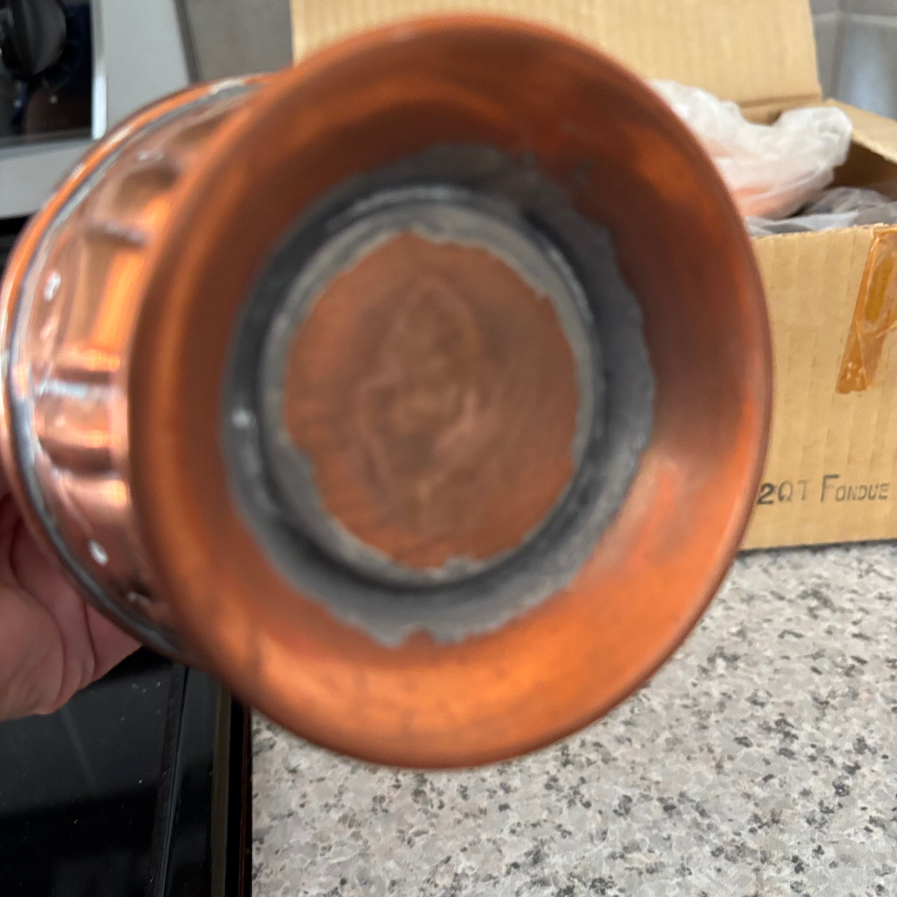 E883 Vintage Copper grouping (fondue and more)