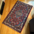 E131 Vintage wool rug with underlay (51” x 31”)