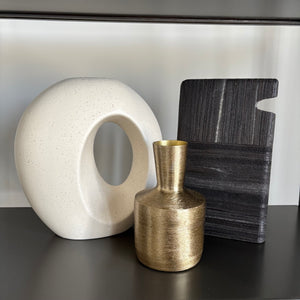 Home Decor Grouping (11” Tall Heavy Granite Sculpture and More) - G311