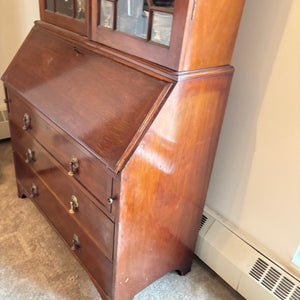 VINTAGE CHINA CABINET WITH SECRETARY DESK (CONTENTS NOT INCLUDED) - P103