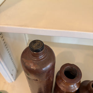 ANTIQUE CROCKERY BOTTLES GROUPING - P254