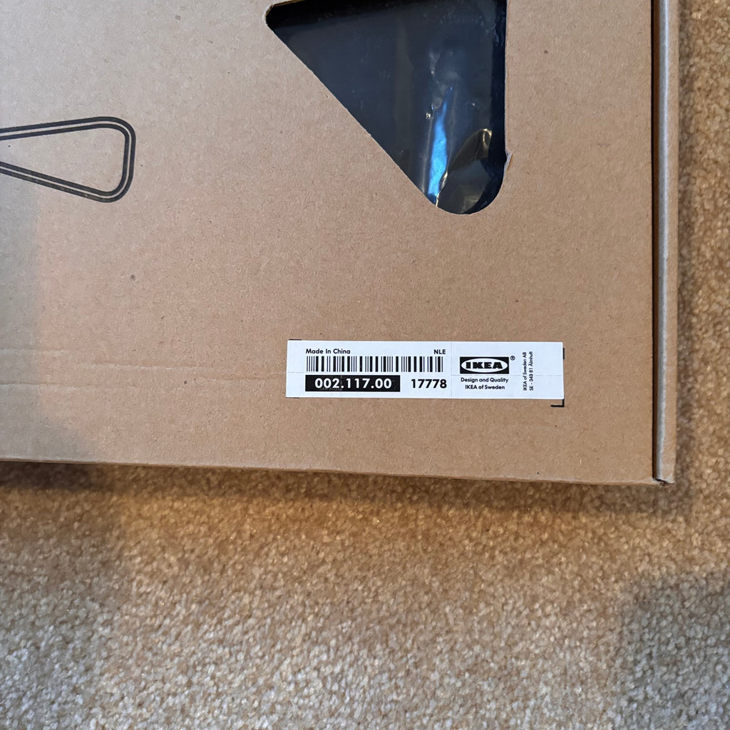 X237 2 new in box black IKEA bedside lamps