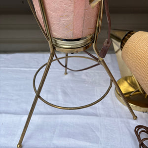 4 Vintage Lights (Rope Shade has slight damage) - R377