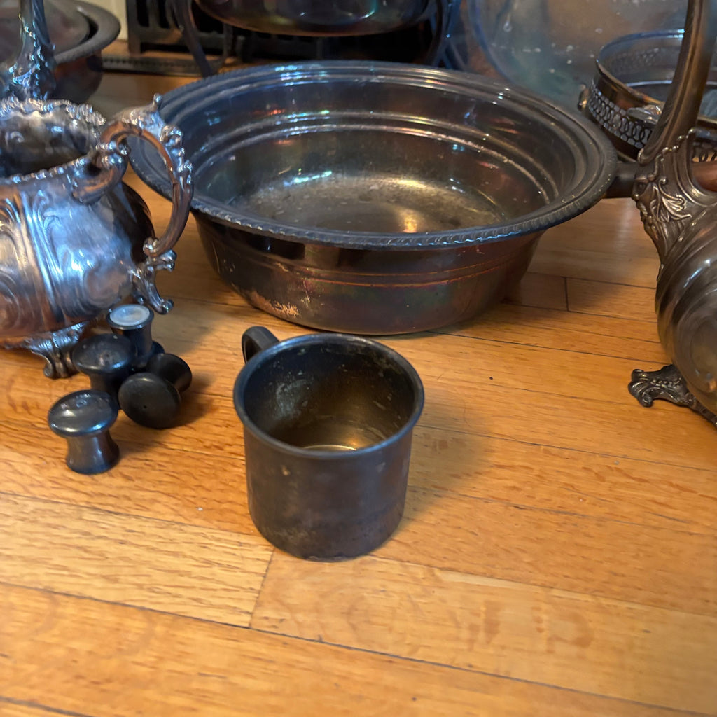 E100 Vintage silver plated pieces