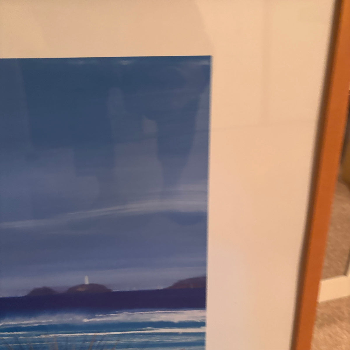 X235 Blue tones framed artwork grouping
