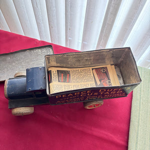 ANTIQUE PEARCE, DUFF'S TRUCK BISCUIT TIN - P146
