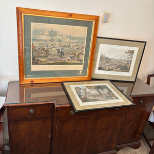 3 PIECE FRAMED VINTAGE ARTWORK GROUPING - P301