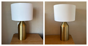 Set of 2 29" Tall Table Lamps with Gold Painted Stoneware Lamps - G407