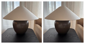 Set of 2 17” Tall West Elm Colin King Ceramic Table Lamps (Retail Value $494/each lamp) - L371
