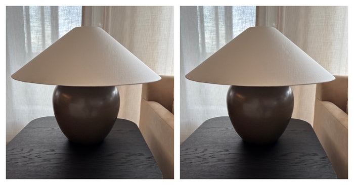 Set of 2 17” Tall West Elm Colin King Ceramic Table Lamps (Retail Value $494/each lamp) - L371