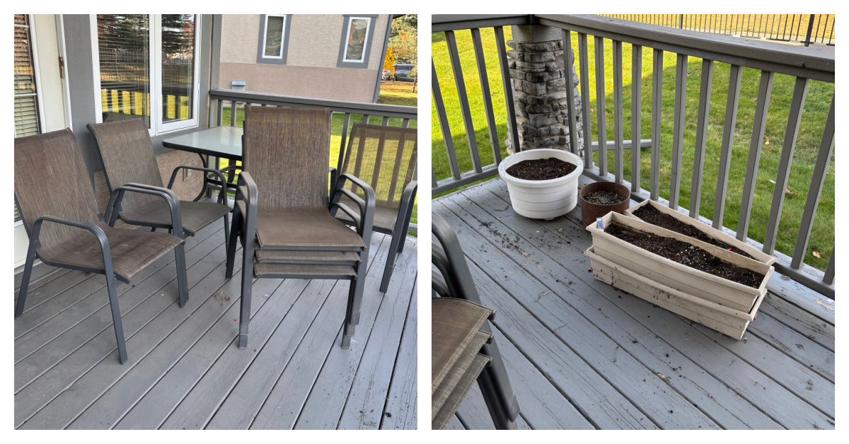 B127 7 Piece Patio Set and Planter Grouping