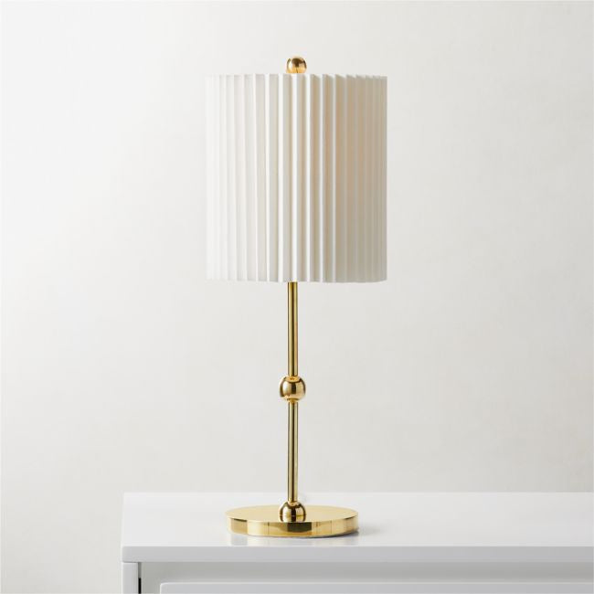 21" Tall Marceau Boule Polished Brass Table Lamp - L328